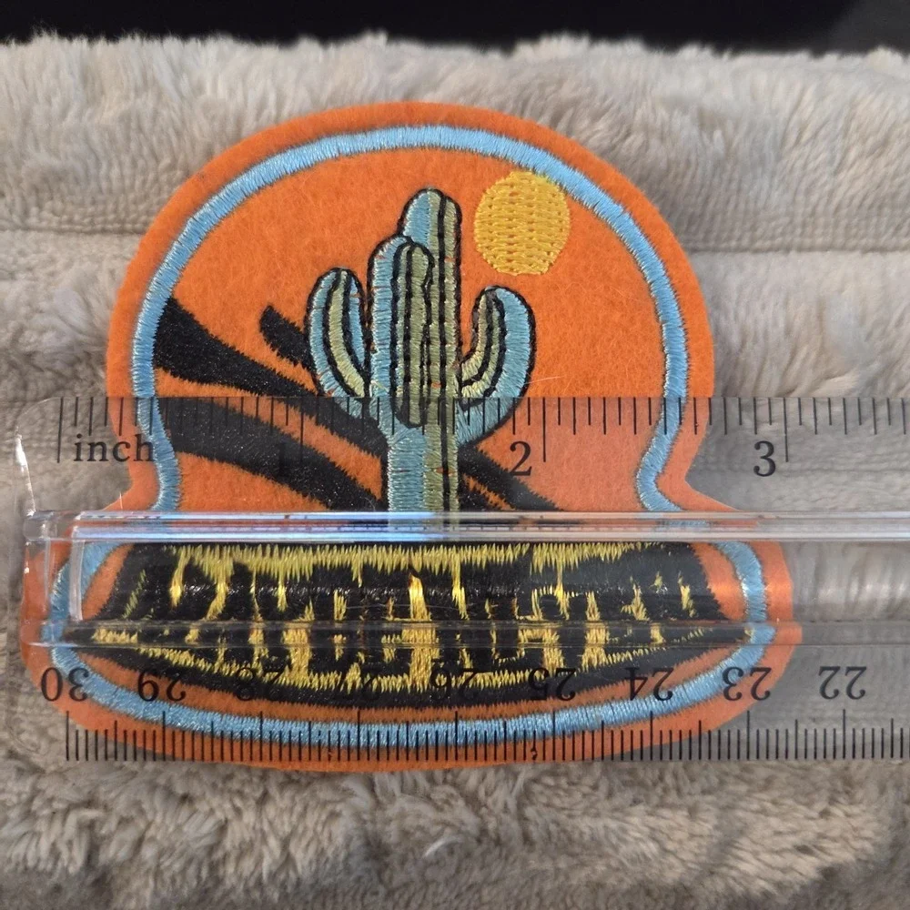 Desert Scene Cactus PATCH IRON ON SEW ON EMBROIDERED PATCH 3633 Maybe Never
